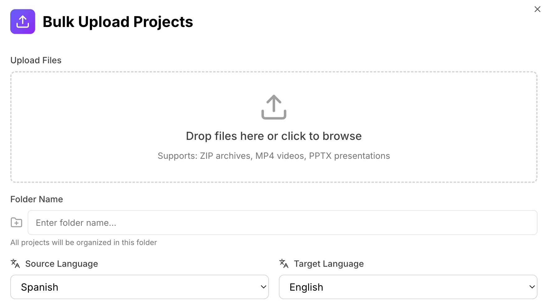 bulk upload