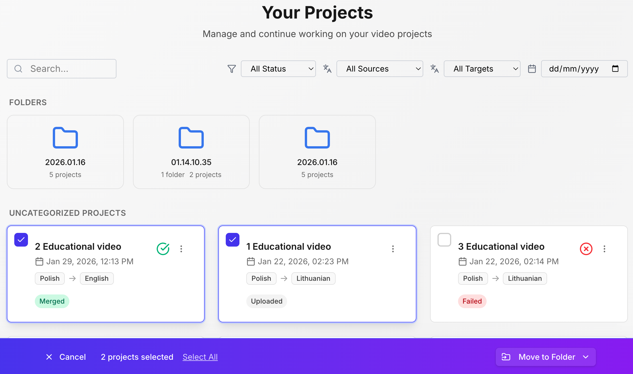 select all main page