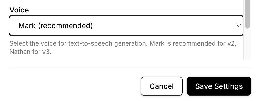 select voice