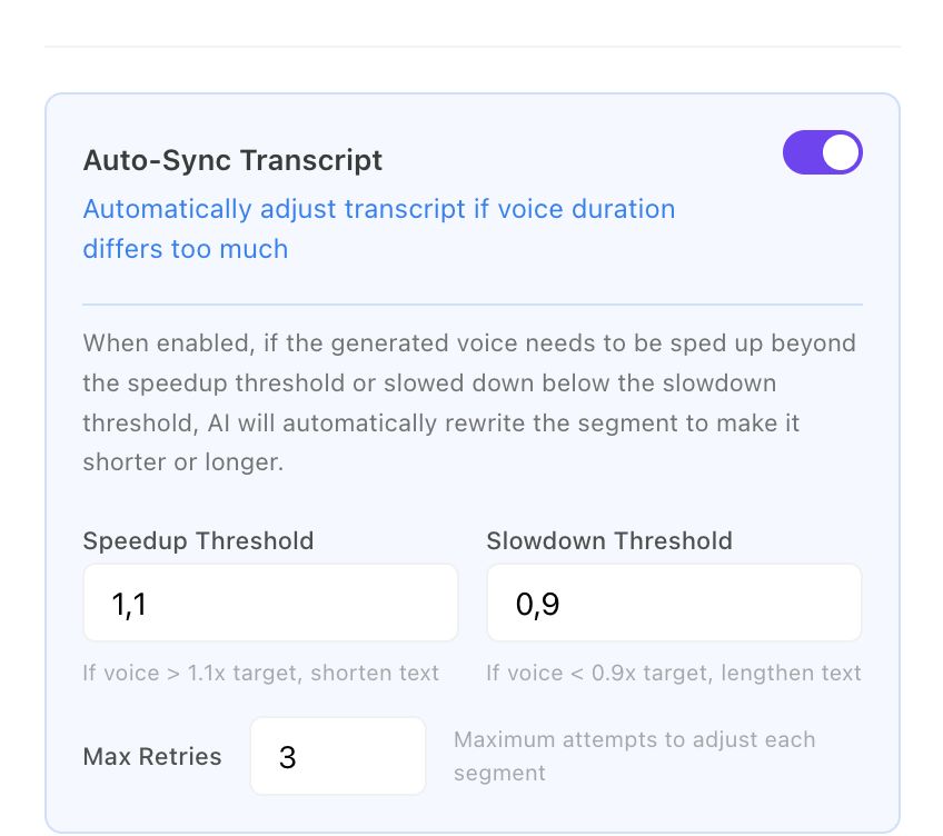 Speaking speed and pacing controls in edon.ai